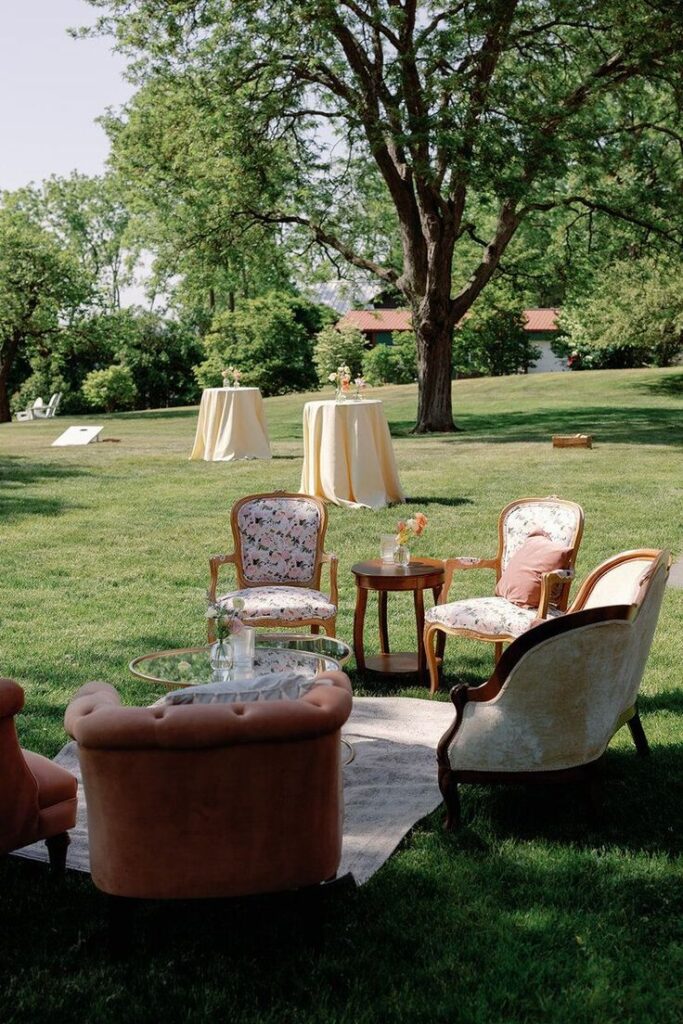 Eclectic seating for weddings