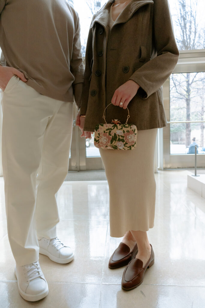 Photograph of an artsy couple's outfits