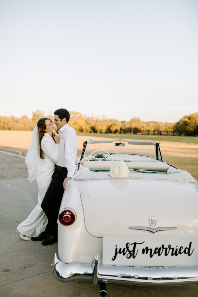 Getaway wedding car